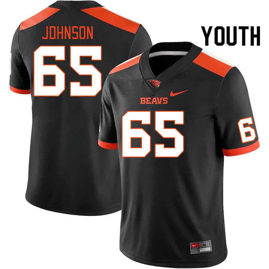 Youth #65 Andrew Johnson Oregon State Beavers College Football Jerseys Stitched Sale-Black